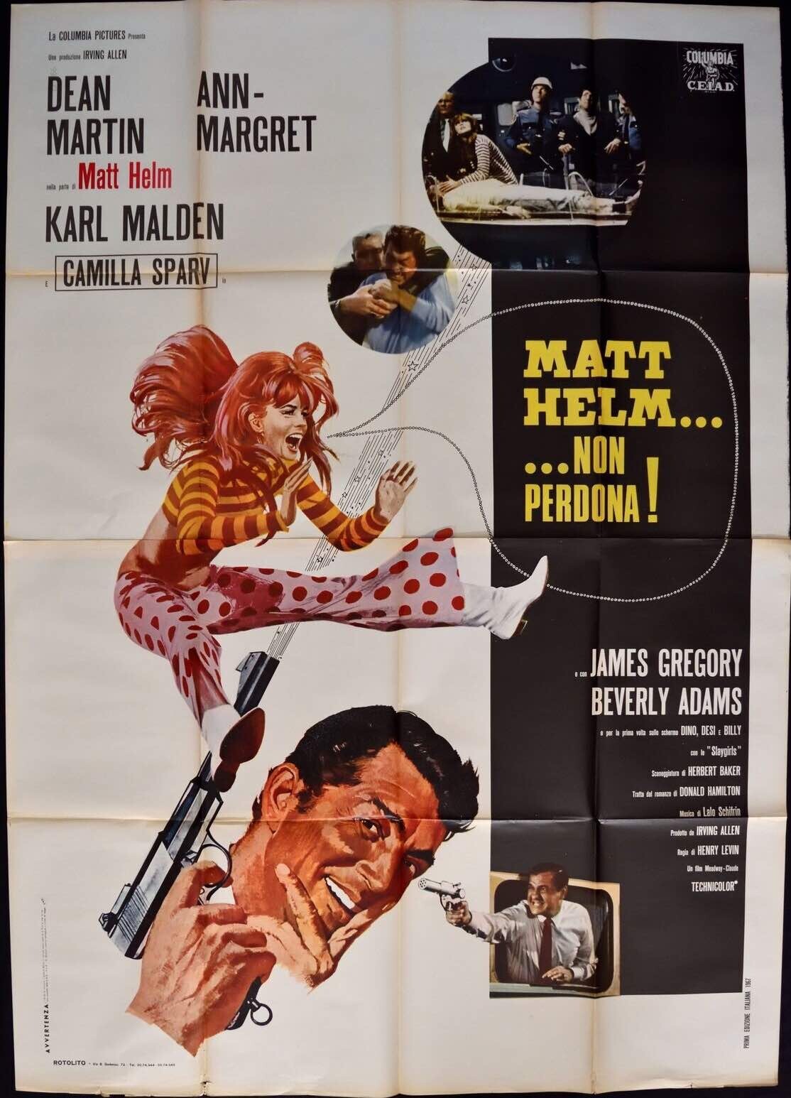 MURDERERS ROW Italian 4F movie poster 55x79 DEAN MARTIN MATT HELM ANN