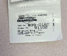 SS-WHITE - Piranha Diamonds FG #839-016C Coarse Grit (5 Pack)