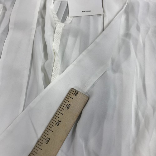 Camisa MISHA NONOO Mujer Grande Abotonada Blanca Blusa Top Corbata Informal - Imagen 5 de 10