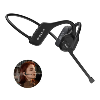 Open-Ear Headsets with Noise Canceling Boom Microphone for Trucker