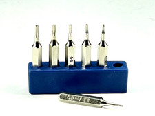Micro Torx Bits Set 6pc 5/32 Inch Hex Shank T1 T2 T3 T4 T5 T6 Screwdriver Bits