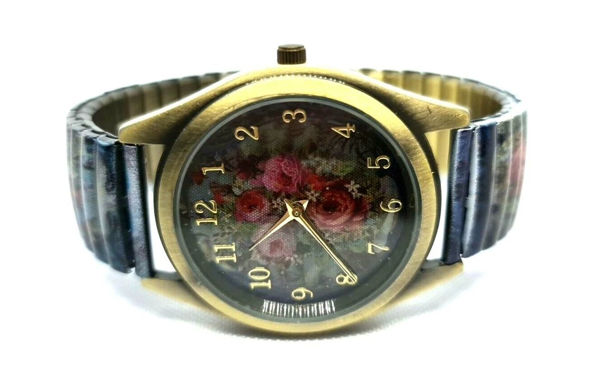 Michal Negrin Vintage Victorian Rose Design Quartz Watch Gift Box NEW ON THE SITE! GOLD PLATED WATCH ? #gold #watchlover  main image 3