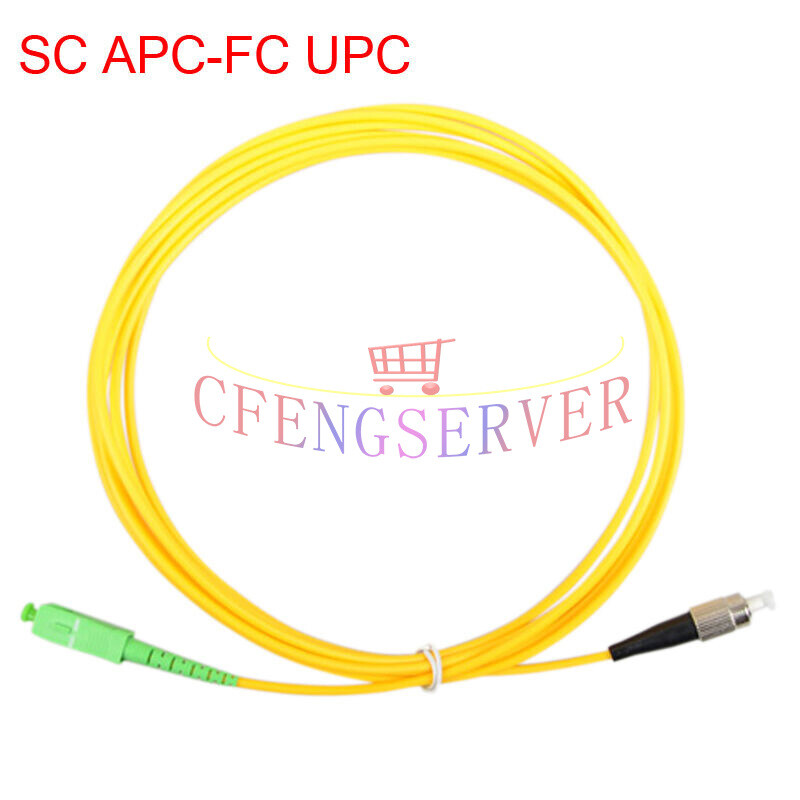 20 Meter SC/APC to FC UPC SM Single Mode 9/125 Fiber Patch Cord Simplex ...