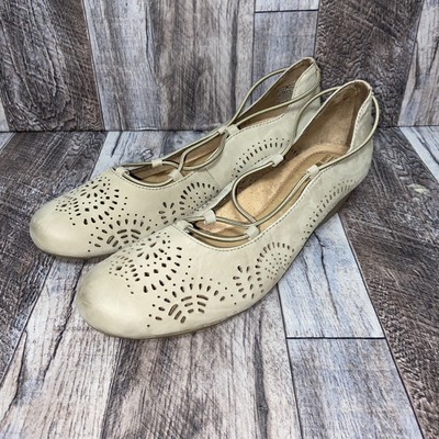 Rockport Cobb Hill Judson Cross Leather Wedges Womens Size