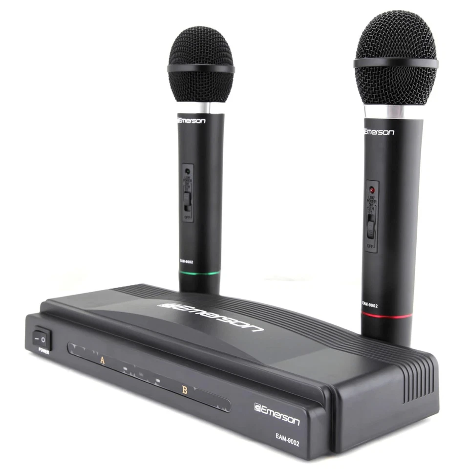 Emerson Professional Dual Microphone Kit w Wireless Transmitter for Most Devices - Image 4 of 4