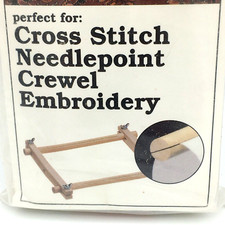 FA EDMUNDS 6" x 12" hardwood split rail scroll frame - cross stitch needlepoint