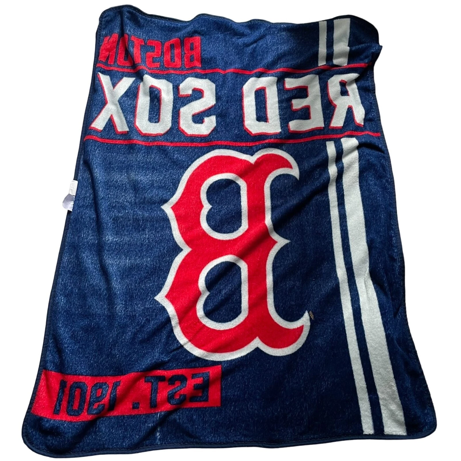 Boston Red Sox Fleece Throw Blanket Red White Blue u