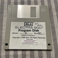 MLA Electra 900 Program Disk Vintage Software Floppy Disk