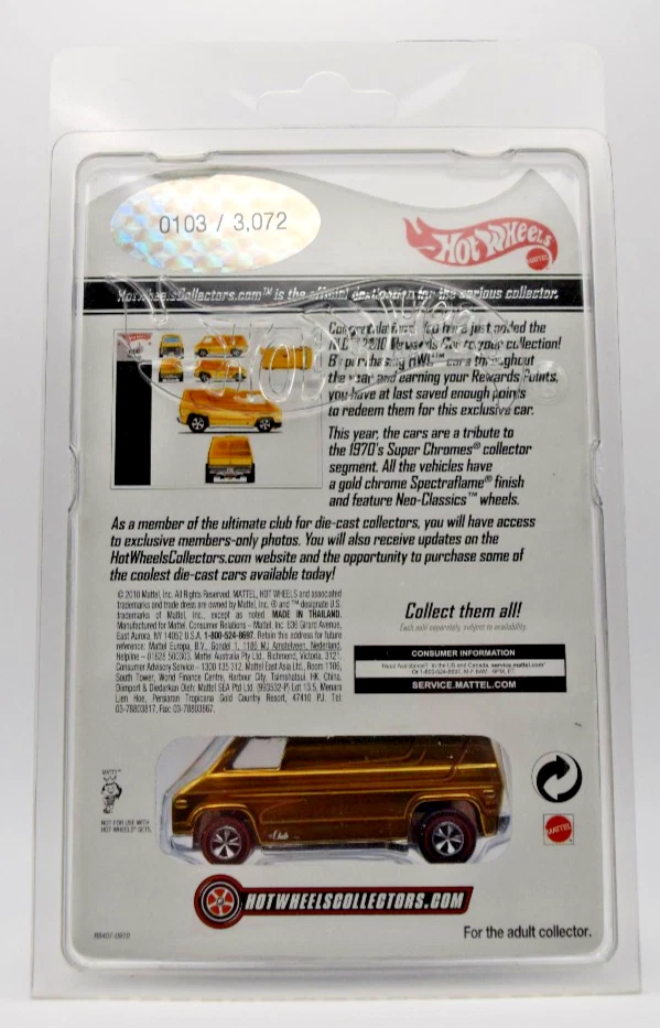 Hot Wheels RLC Super Chromes Rewards Series Super Van #0103/3072 Very Low ## - Image 2 of 3