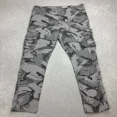 Pantalon Wrangler adulte 44x30 gris cargo charpentier camouflage toile vêteme... - Photo 1/4