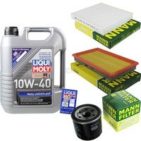 Mann Inspektionspaket 5L Liqui Moly 10W-40 FüR Nissan Almera Tino 1.8 2.0