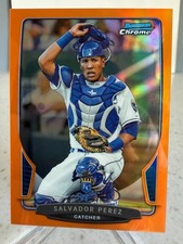 2013 Bowman Chrome 'Orange Refractor' Salvador Perez #132 serial'd 21/25
