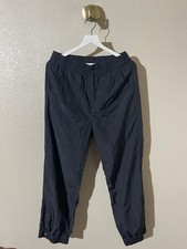 Ganni Shell Track Pants In Black Trousers Women’s High-waisted Size 38