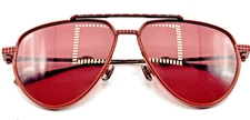 Valentino V-STUD II VLS-133F Sunglass Bordeaux Aviator Frame Bordeaux Lens NEW