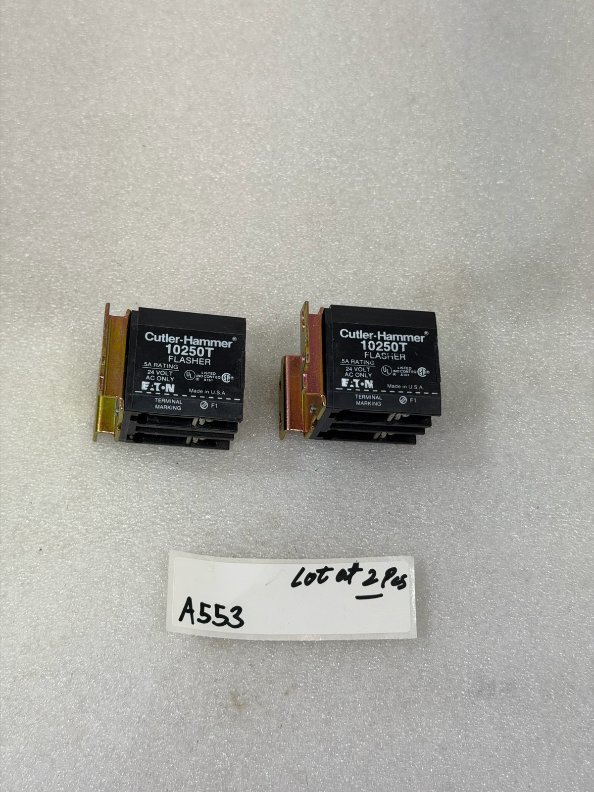 (lot of 2) Eaton (Cutler-Hammer) 10250T pushbutton flasher modules