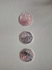 2018 PADDINGTON BEAR 50P COIN x3