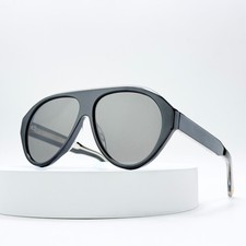 Gucci GG0479S Aviator Sunglasses Black Frame Grey Lens Italy Unisex 60-16-145