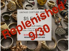 VINTAGE RINGS MAKE YOUR OWN LOT MCM ESTATE RHINESTONE COCKTAIL 10 OFF 2 0R MORE
