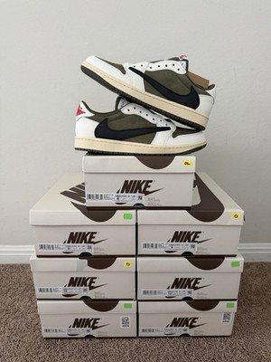 Nike Travis Scott x Air Jordan 1 Retro OG SP Low  Medium Olive  (Size 9) NEW!