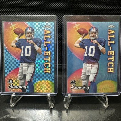 2024 Eli Manning Topps Chrome All Etch Lot Of 2- #CAE-EM - Refractor & X-Fractor