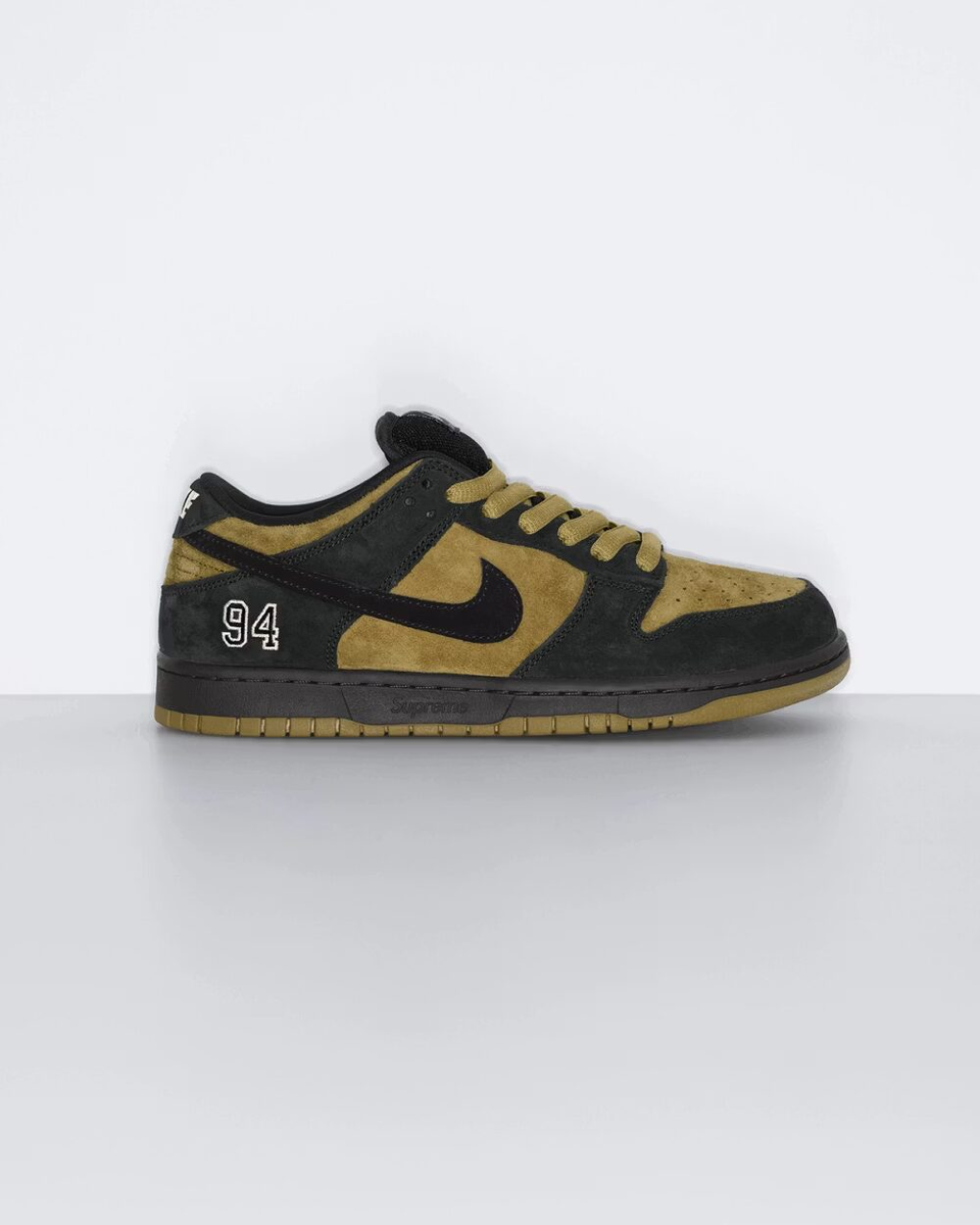 Supreme × Nike SB Dunk Low Camper Green HQ8487-300 Men's Size | eBay