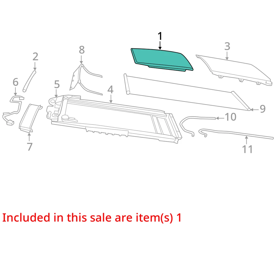 (LOCAL PICKUP ONLY) Roof Glass Front Glass Fits 11-23 300 842011 - Image 3 of 4