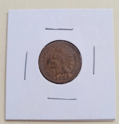 1902 Indian Head Cent - Full Liberty and 4 Diamonds - AU Condition