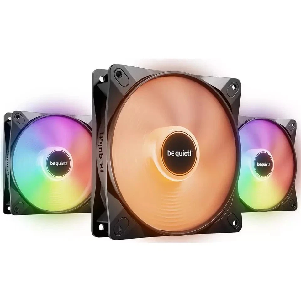 BE QUIET! 3x 120mm PWM Lüfter ARGB Light Wings LX Hub PC Gehäuselüfter Set Mattiert
