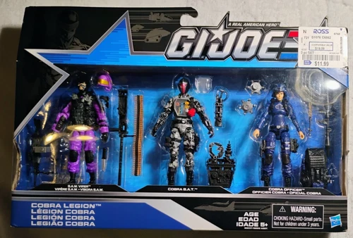 Cobra Legion Female Cobra Officer, BAT, SAW Viper GI Joe 2016 Hasbro