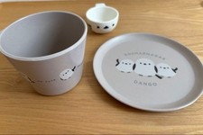 Shimaenaga Bird Soup Cup/Plate/Small Cup set melamine Shimaenaga Bird Shimaenaga