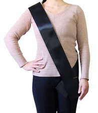 24 Pack Black Blank Satin Sash Plain Sashes DIY Party Decorations Pageant Set