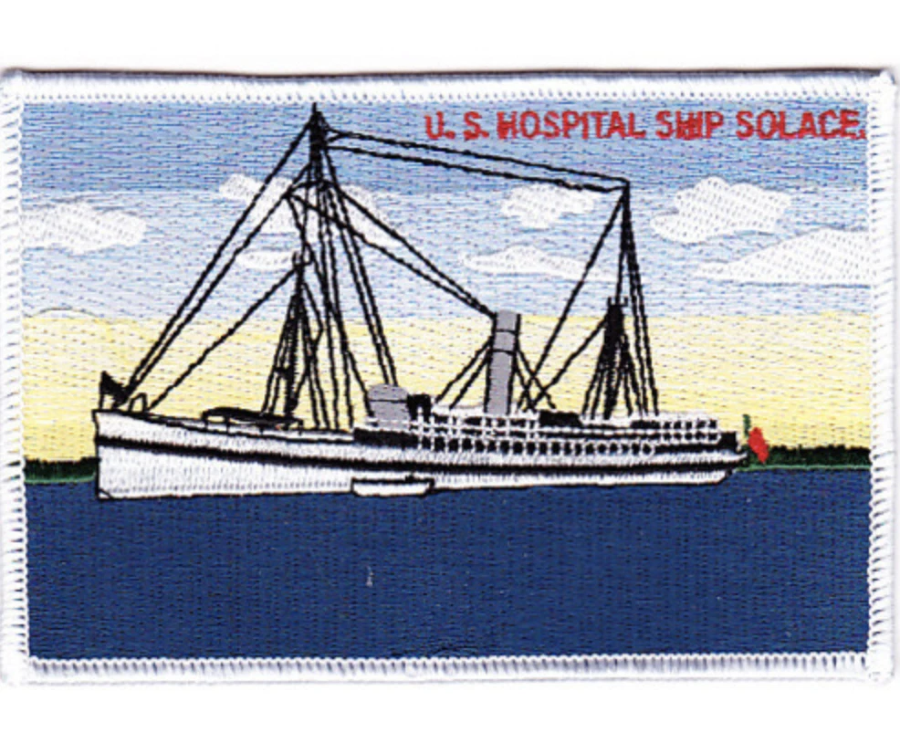5" NAVY USS HOSPITAL SHIP SOLACE AH-2 EMBROIDERED PATCH