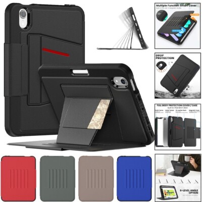 For iPad 5/6/7/8/9/10/11th Gen Mini Air Pro 2025 Magnet Smart Case Rugged Cover
