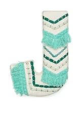 Lightning Bug Fabric Monogram Letter "J", 8" Tall x 4" Wide x 1.5" Deep NWT