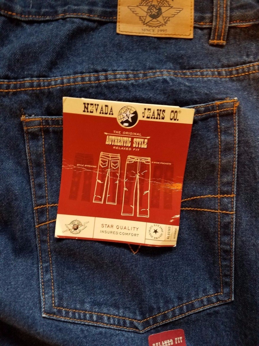 NWT NEVADA MENS JEANS RELAXED FIT W44 L30 100%COTTON | eBay
