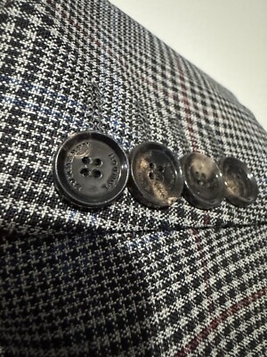 BURBERRY LONDON MILBURY Gray Check Mens Blazer Jacket 56 / 46 R
