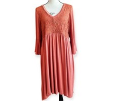 Torrid Hi Low Dress Women's Size 2 2X, 3/4 Sleeves Lace Pockets Wedding Vacation