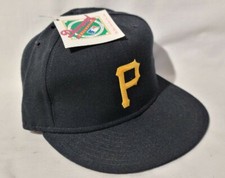Vtg Pittsburgh Pirates NEW ERA fitted hat cap size 6 3/4 MLB Baseball USA Made