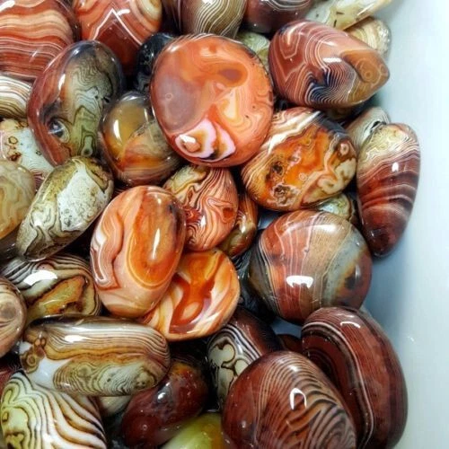 Ágata con bandas de 1 kg Madagascar, enviar al azar grandes patrones caídos hermosos - Imagen 5 de 11