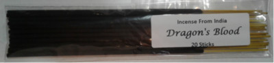 Dragon's Blood Incense, From India, 20 Stick Value Package