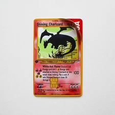 1st Edition Shining Charizard Card Skin – Premium Sticker for Small Chip