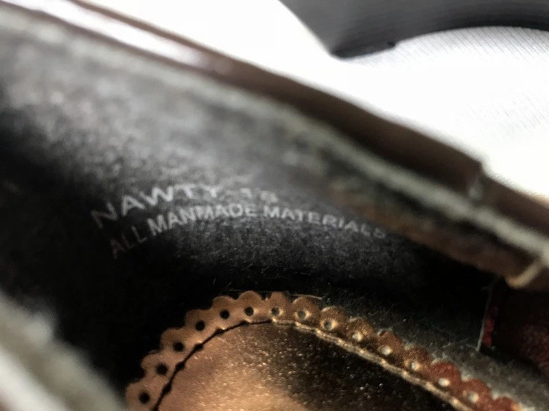 Casa de Muñecas Nawty Mujer Marrón Punta Abierta Tacones Sin Cordones Tacón de Cuña Talla 7M L612 Foto 4 de 4