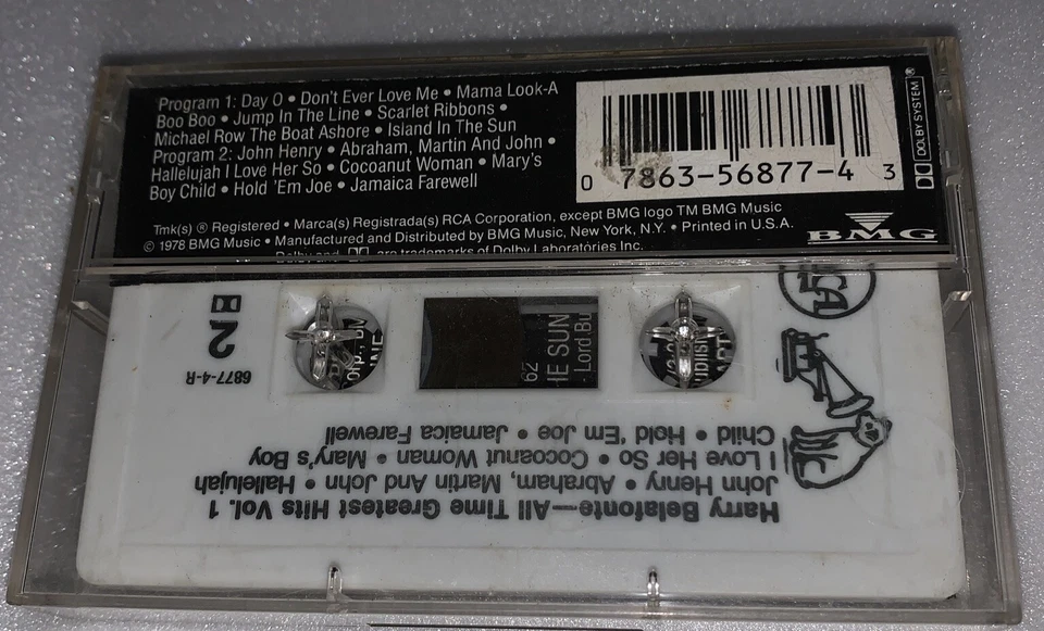 Harry Belafonte - All Time Greatest Hits Vol. 1 (Audio Cassette) RCA Foto 2 de 2