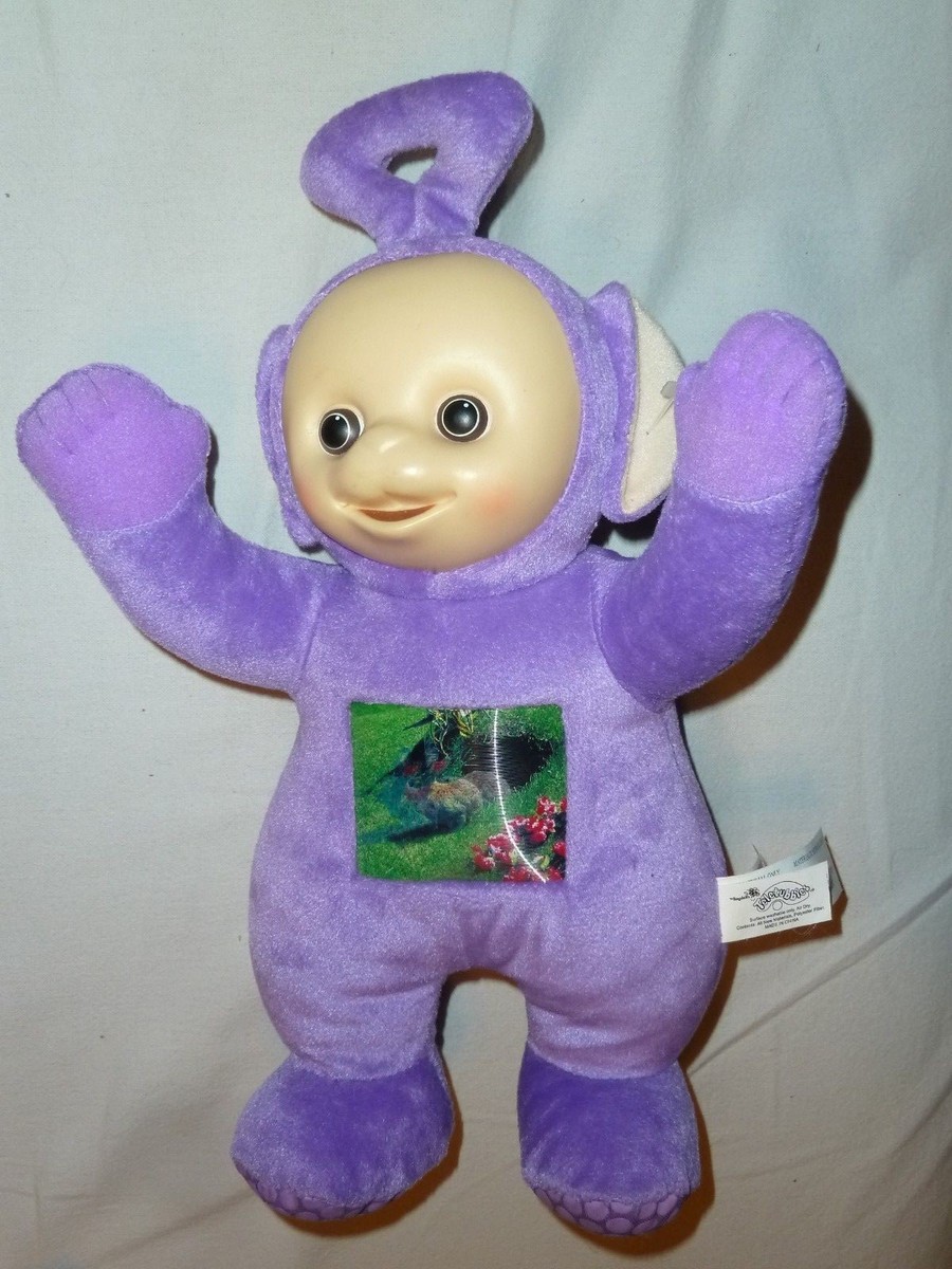 2003 TELETUBBIES TALKING PURPLE TINKY WINKY STUFFED PLUSH