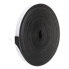 Weather Stripping Door Seal 1/2 Inch x 1/16 Inch x 32 Ft Self Adhesive Black