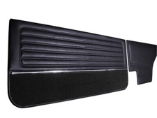 For Vw Golf 1 Mk1 Coupe 75-83 Door Panel Set With Chrome And Carpet Black