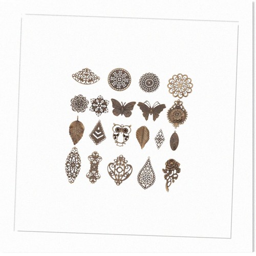 In Alluminio Fiore Rosa Perline In Metallo Piccolo X 100 PZ. 6mm