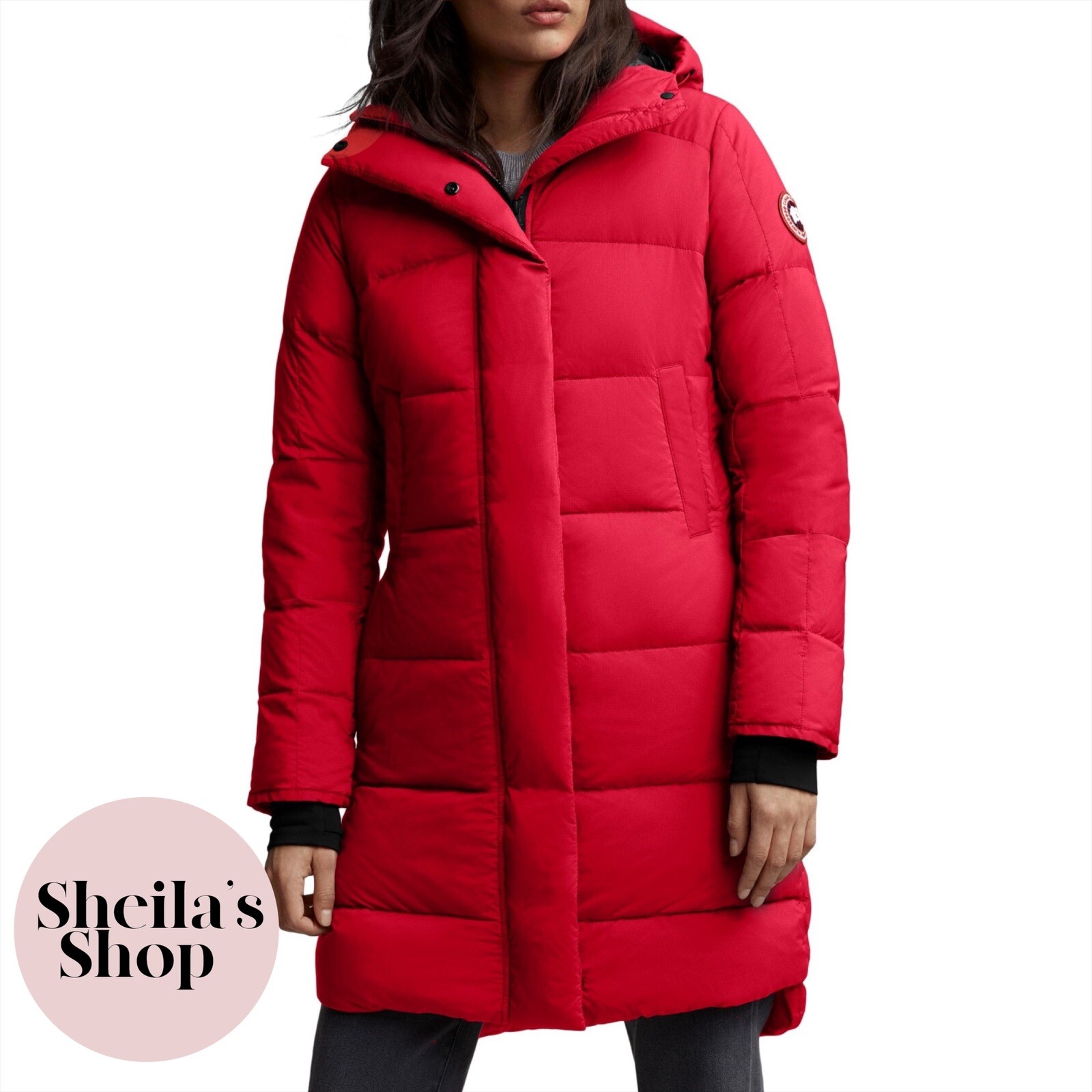 alliston packable mid length down coat