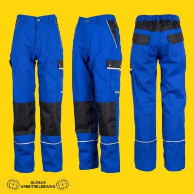 TMG Herren Bundhose Arbeitshose Arbeitskleidung 320g/m² blau/schwarz (Gr.44-60)