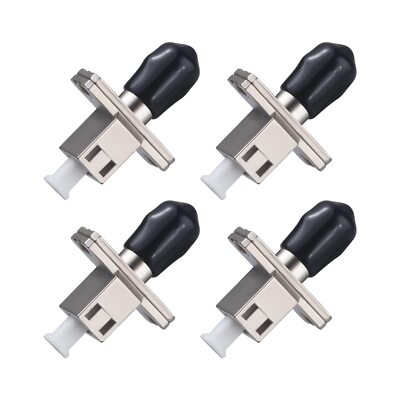 4 Pack ST/UPC Female to LC/UPC Female SingleMode Simplex Fiber Optic Adapter ...